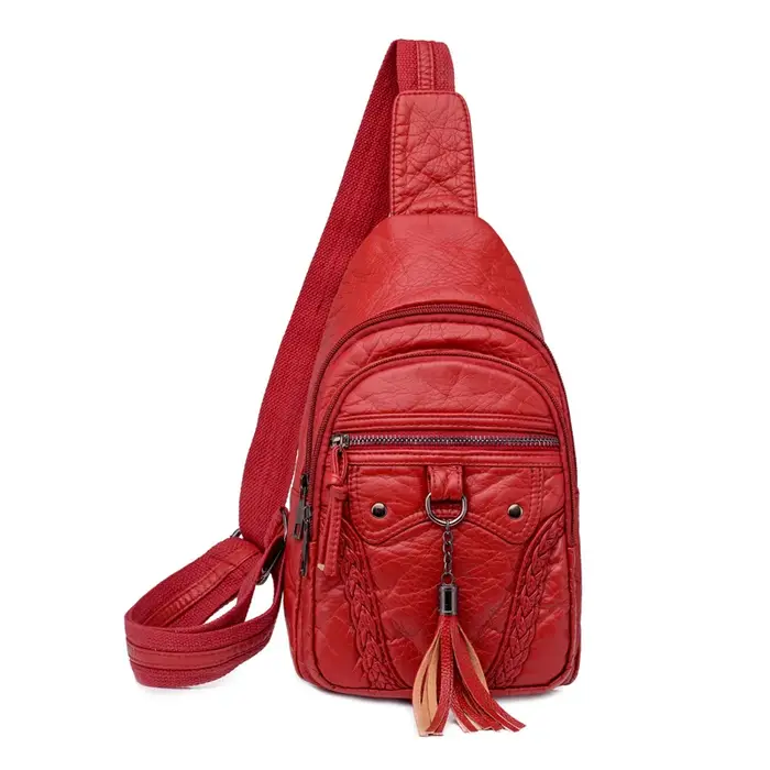 Sac à bandoulière en cuir Pu pour femmes