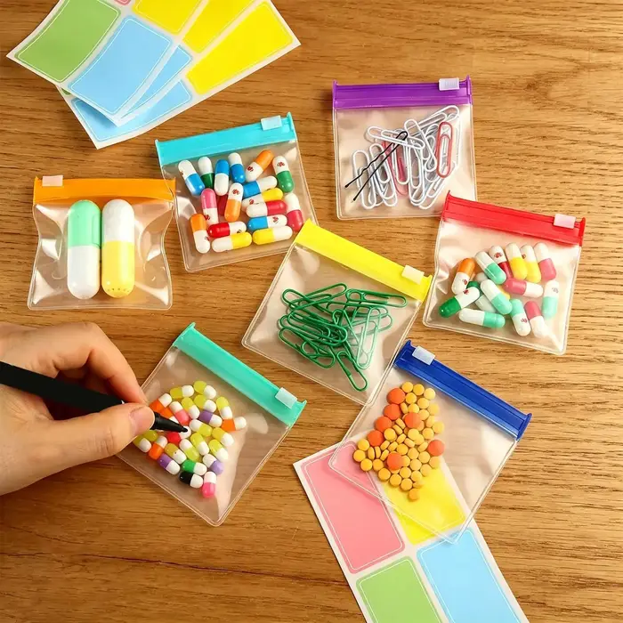 Pochette à pilules avec fermeture coulissante