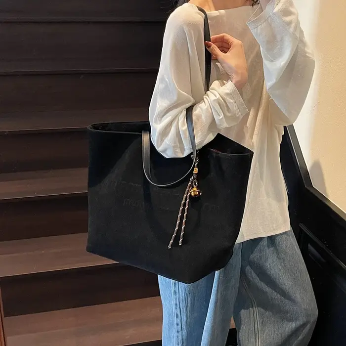 Sac fourre-tout en daim pour femmes