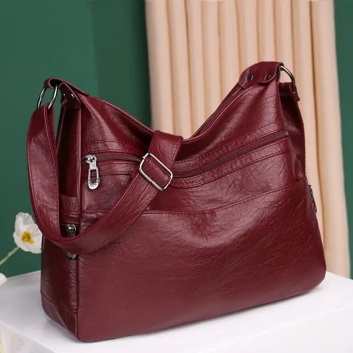 Sac messager en cuir PU pour femme