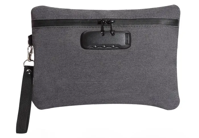 Pochette de poche à rayures zèbre avec fermeture éclair et serrure Pochette de rangement pour fumeur