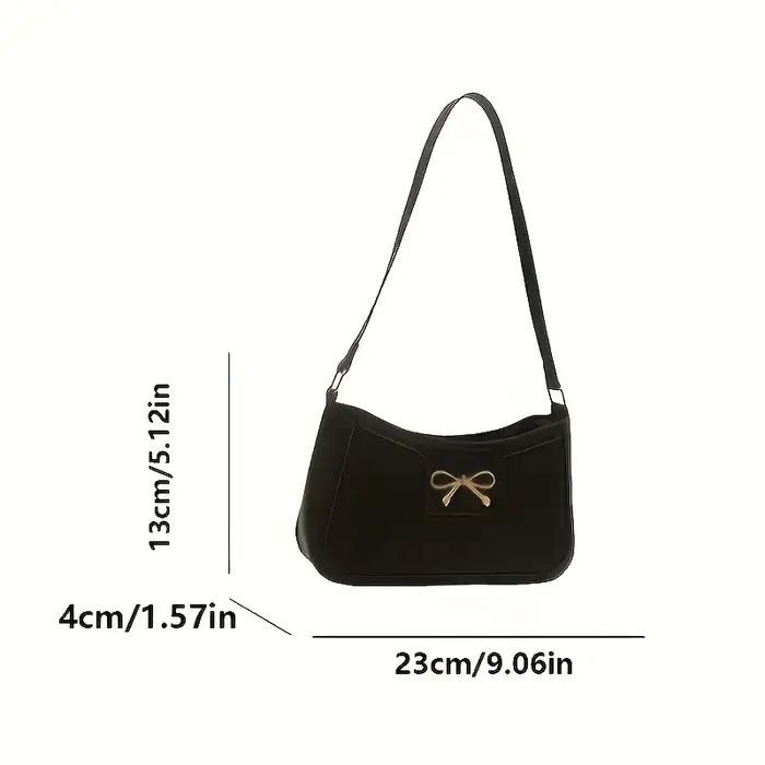 Sac à bandoulière à nœud papillon de couleur unie