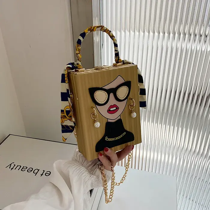 Sacs de soirée pour femmes, sac à bandoulière en cuir à la mode, dur de haute qualité, Hip Hop Party