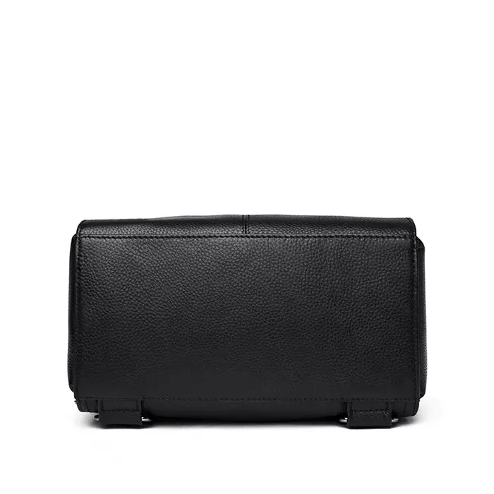Sac à dos pour femme en cuir véritable grain litchi, fermeture éclair de haute qualité, design simple et élégant, multifonctionnel, sac à dos à poignée supérieure