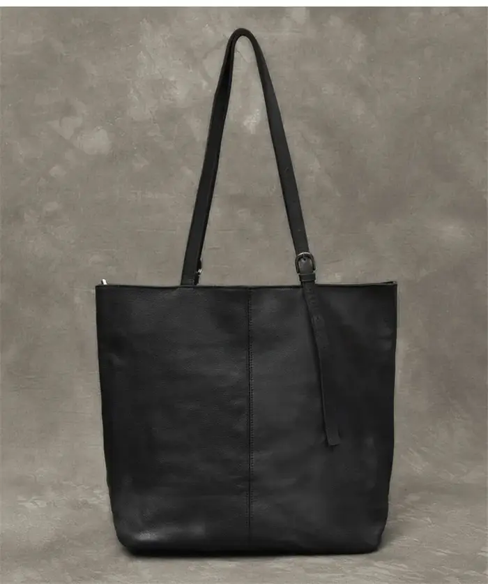 Sac fourre-tout en cuir véritable pour hommes, grande capacité, mode décontractée, simple, haute qua