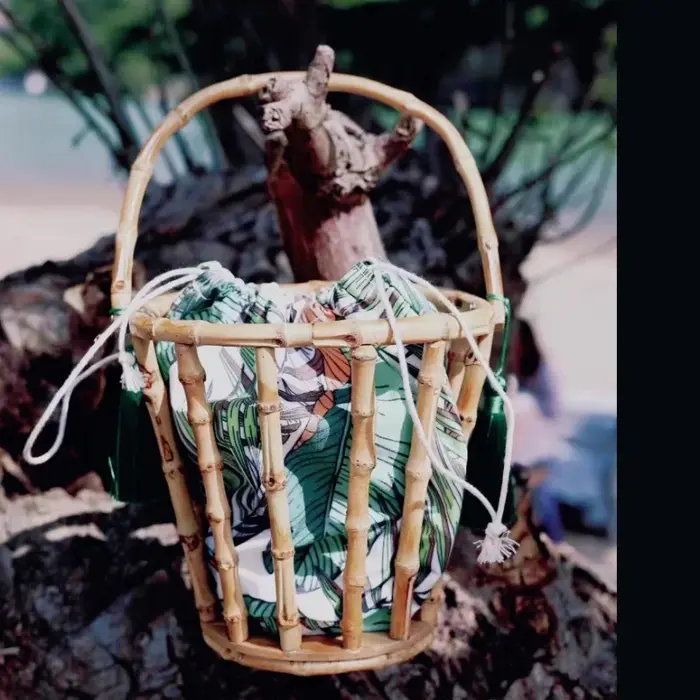 Sac rond tissé en bambou
