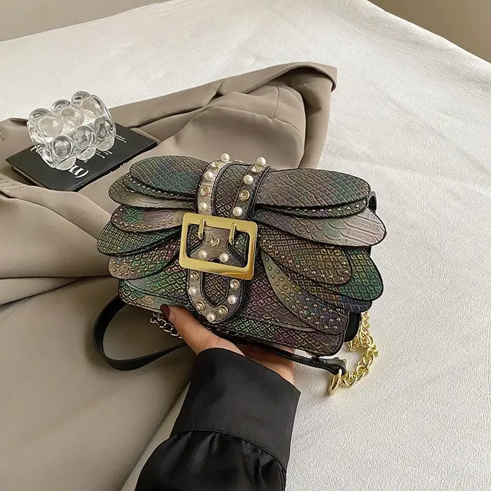 Sac à bandoulière en cuir Pu pour femmes, sac à main et bourse de styliste, petit sac carré, 8 coule