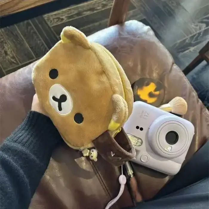 Rilakkum sac de rangement divers mignon de style japonais ours de dessin animé sacs à cosmétiques de grande capacité