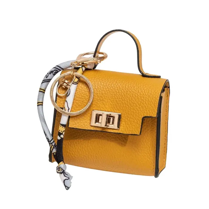 Mini sac carré en cuir