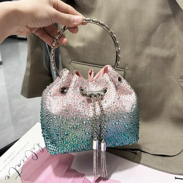 Poignée strass pochette de soirée sacs à main et sac
