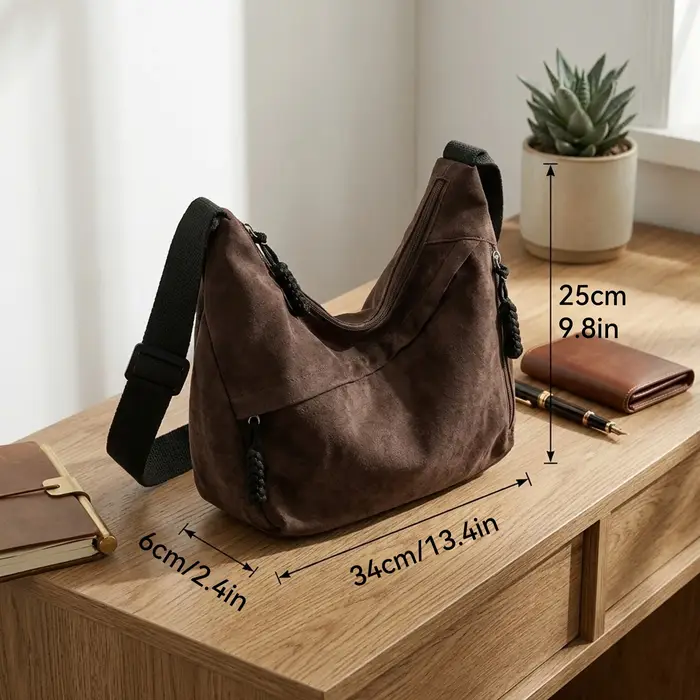 Sac Hobo Rétro Grande Capacité pour Femme