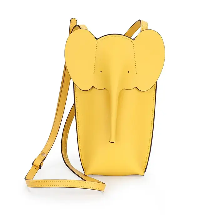 Sac de téléphone éléphant en cuir véritable, mini sac à la mode d'été pour femmes, sac à bandoulière
