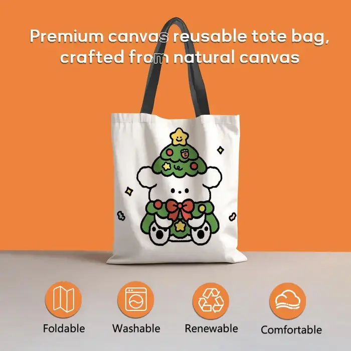 Sacs de rangement L-L-LancomeS à motif tendance, sac de plage en toile imprimé double face, sac de voyage à bandoulière léger et durable, cadeau écologique