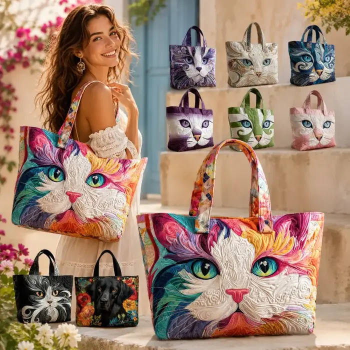 Sac fourre-tout matelassé vintage pour femmes