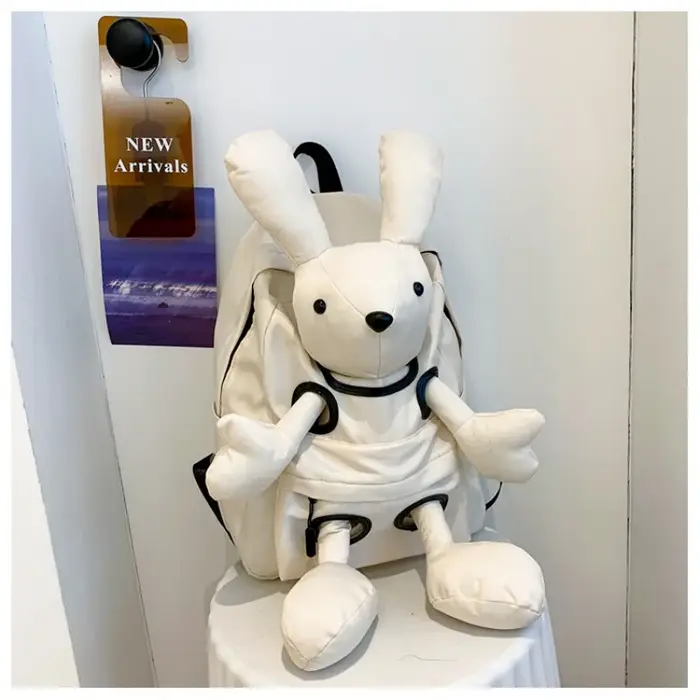 Sac à dos de dessin animé lapin mignon pour femme, sac à dos grande capacité, sac à dos léger pour é