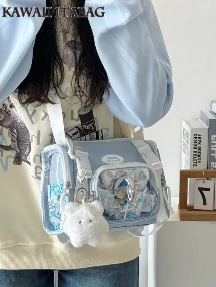Nouvelle mode 2025 Itabag femmes multi-poches clair sac Transparent été sacs à bandoulière sac seau collège étudiant sac