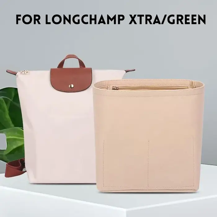 Organisateur en feutre pour sac à dos Longchamp Le Pliage Vert/Xtra
