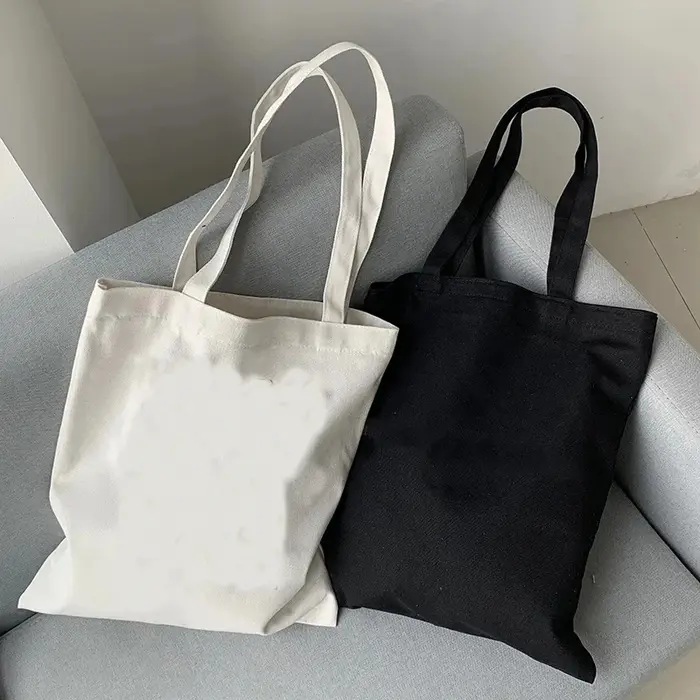 Sac fourre-tout en toile de couleur unie des années 90