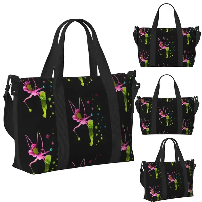 Sac de voyage de plage à fleurs fée clochette