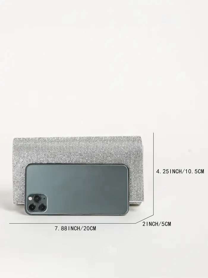 Pochette de soirée en strass scintillants pour femmes