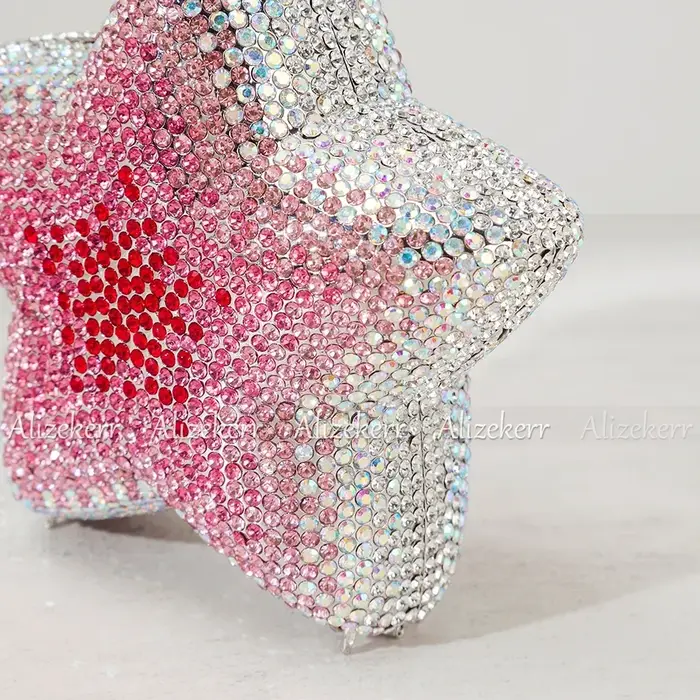 Alizekerr sacs de soirée en cristal en forme d'étoile femmes Boutique magnifique strass scintillant