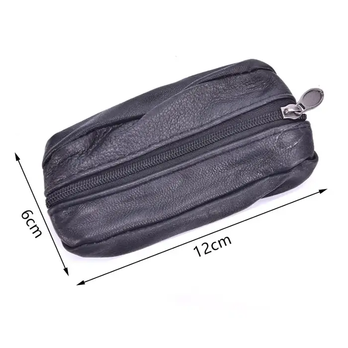 Mini porte-monnaie souple à fermeture éclair, sac à main unisexe pour portefeuilles de poche d'argen
