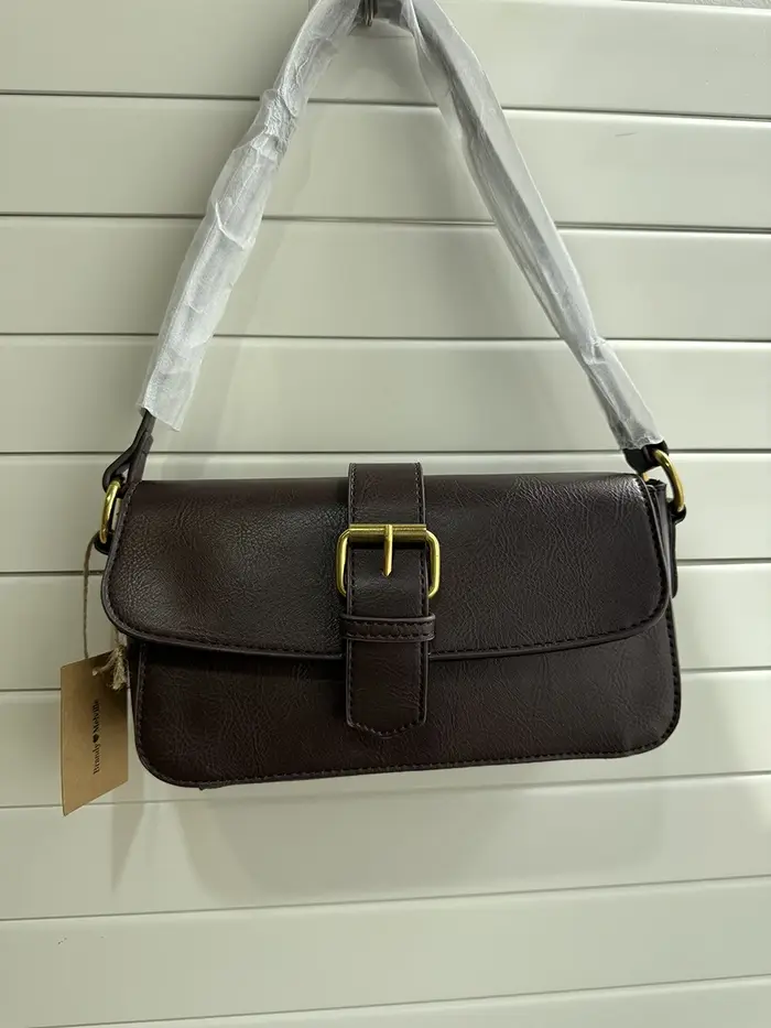 Sac à bandoulière marron en Pu pour femmes