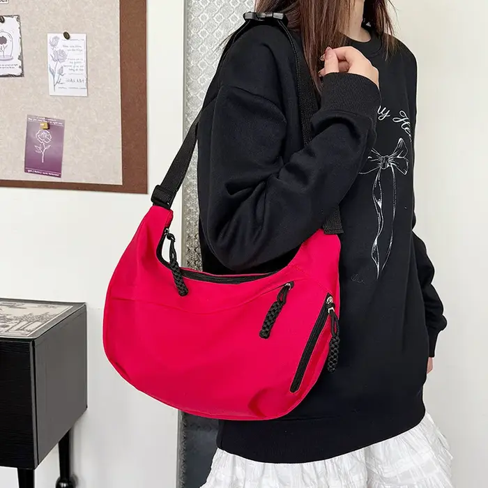 Sac bandoulière simple et élégant, léger, grande capacité, sac à bandoulière, sac d'étudiant, sac de