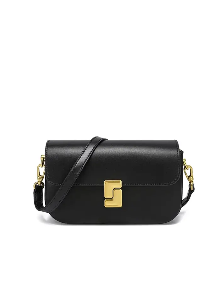 Sac à bandoulière en croûte de cuir pour femmes