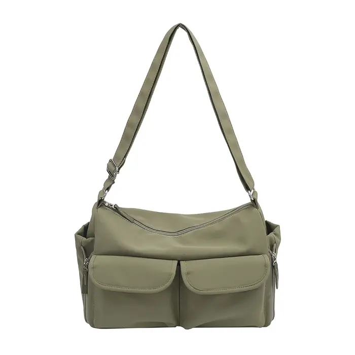 Nylon couleur unie grande capacité fourre-tout décontracté automne polyvalent femme sacs en vente 2025 mode Simple mode sacs à bandoulière