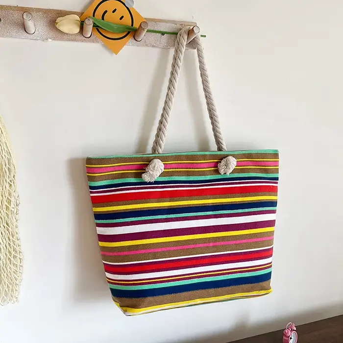 Sac à Main en Toile à Motifs Imprimés pour Femme