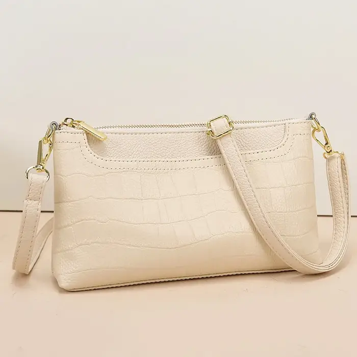 Sac messager 100% cuir véritable pour femme
