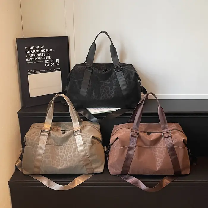Sac de sport imprimé léopard