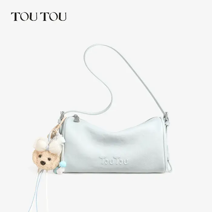 TOUTOU Nouveau sac cylindrique marron - Sac grande capacité