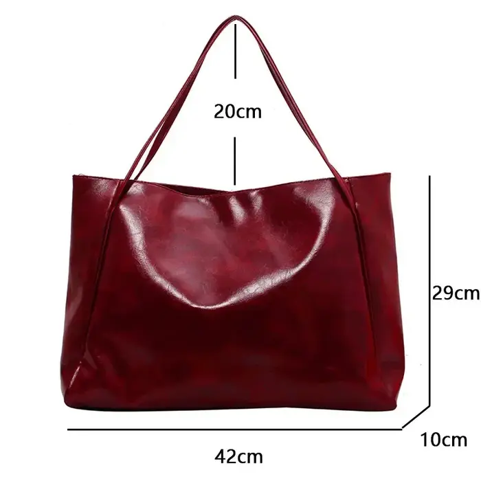 Sac fourre-tout en PU souple pour femme