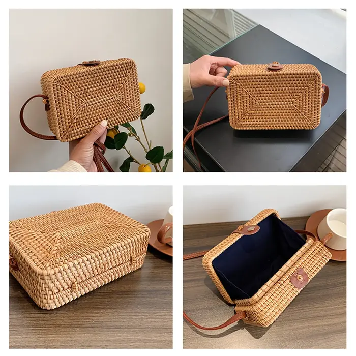 Sac à bandoulière tissé à la main pour femmes
