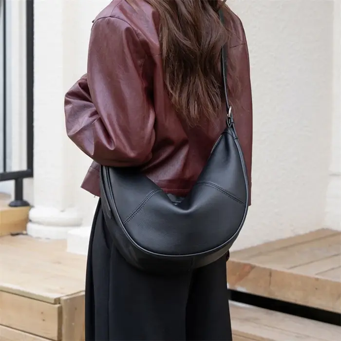 Sacs Hobo en cuir véritable BURMINSA pour femmes