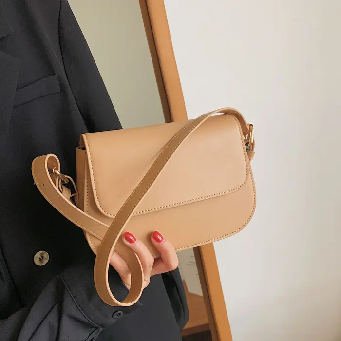 Petit sac de selle rétro à Texture avancée pour femmes