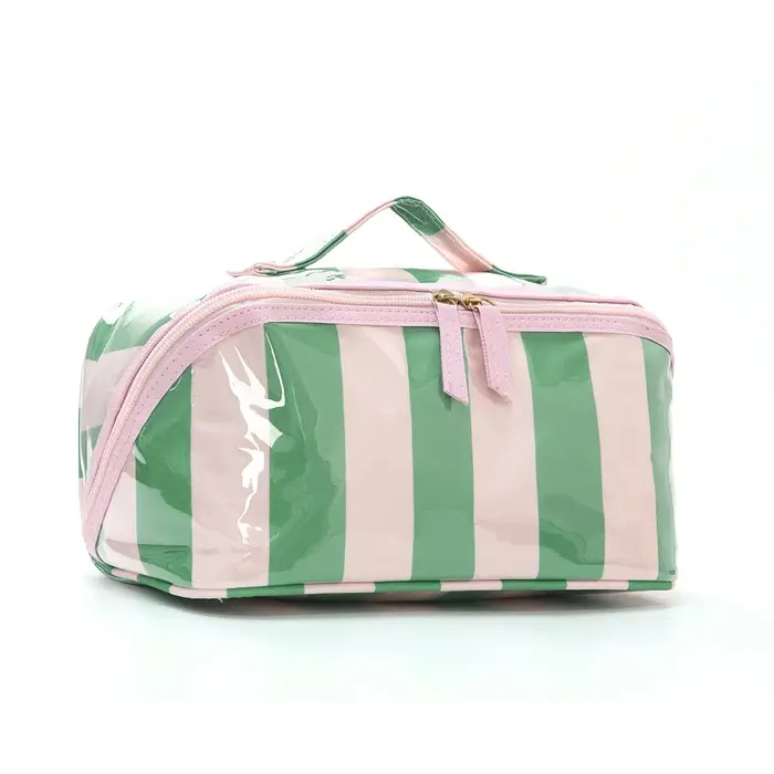 Pochette de voyage pour maquillage, trousse de toilette zippée pour cosmétiques et pinceaux, étui po