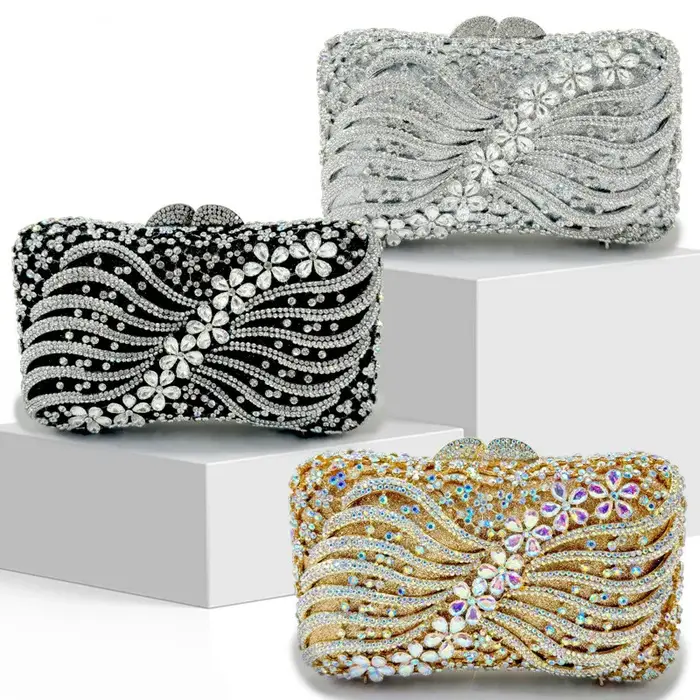 Boutique femmes cristal pochette sacs de soirée de mariage strass