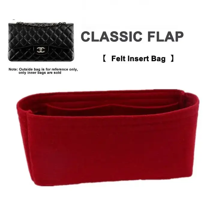 Organisateur de sac à main à rabat classique pour femmes