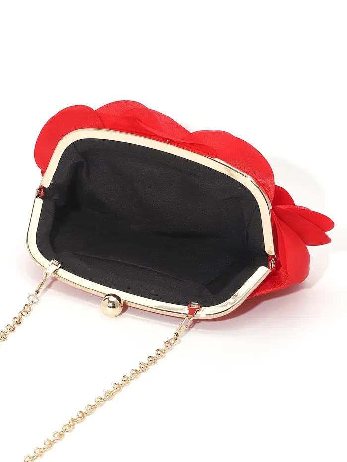 Vintage sac de soirée Rose fleur mariée petite pochette sac à main pour robe fête sac