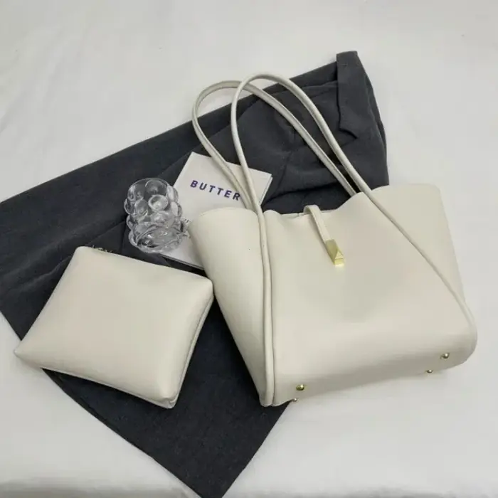 Sacs fourre-tout de luxe de marque pour femmes en cuir PU souple, ensemble 2-en-1 grande capacité, c