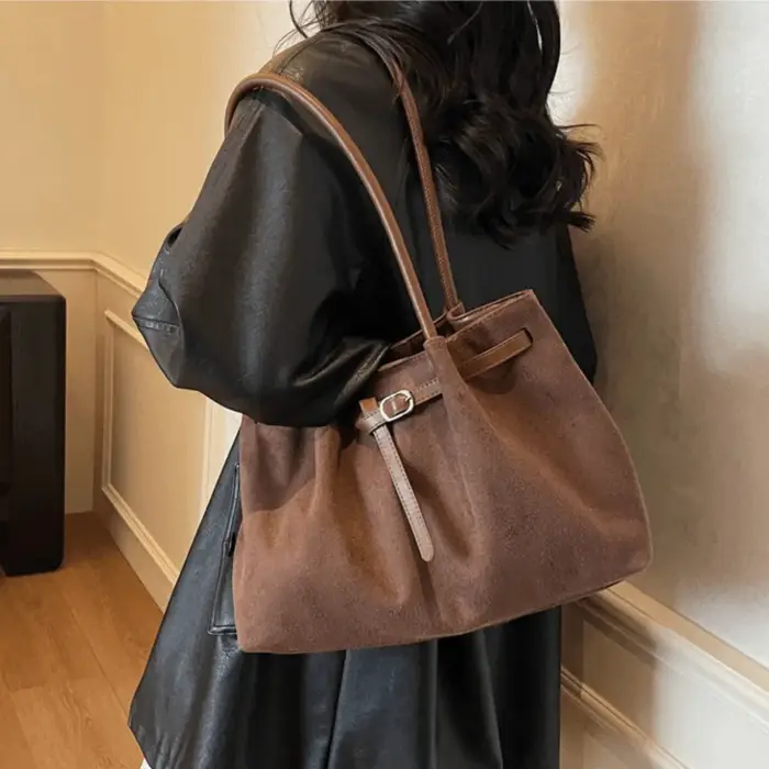 Sac à bandoulière en daim/cuir PU
