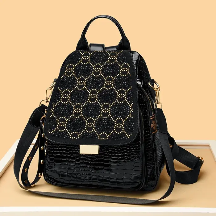 Sac à dos de luxe en cuir ciré à l'huile pour femmes