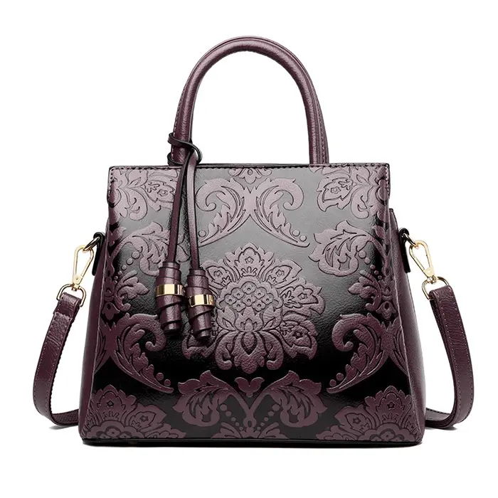 Sac à main en PU de luxe avec motif gaufré