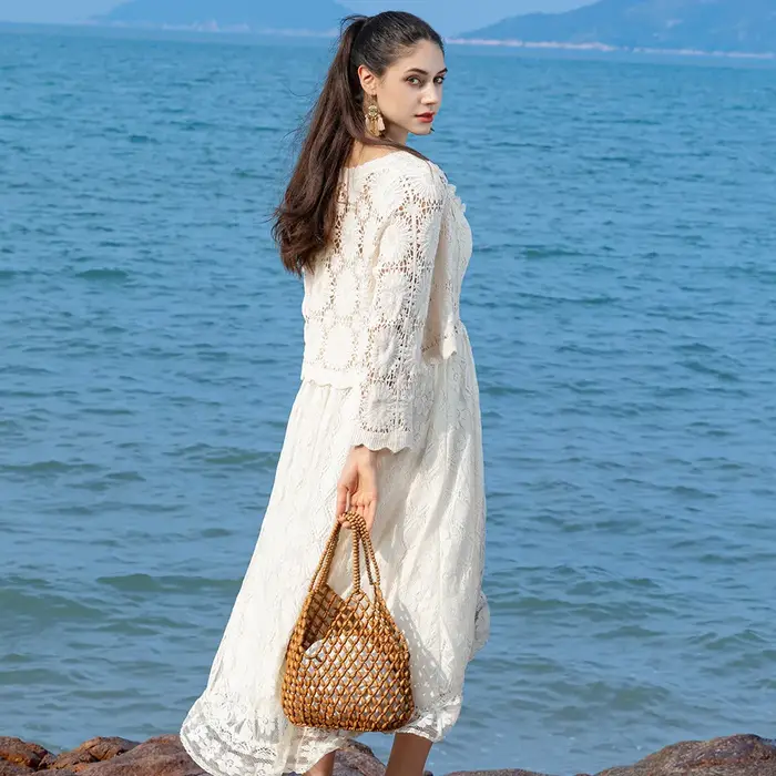 Sac à main tissé à la main avec perles pour femmes