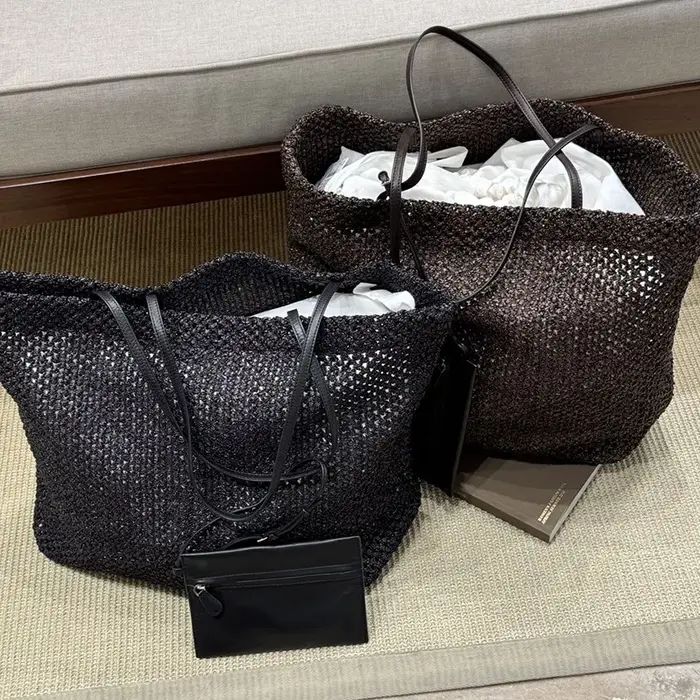 Sacs fourre-tout de plage en raphia style bohème pour femmes