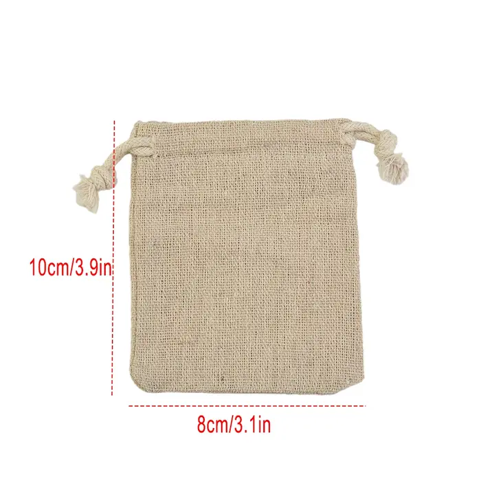 Petit Sac en Toile de Jute Naturelle pour Mariage