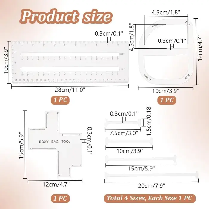 Modèles de fabrication de sacs Boxy